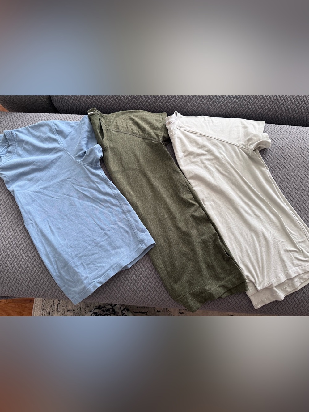 lululemon athletica Short Sleeve Tee Trio - Light Blue, Olive Green, Off-White